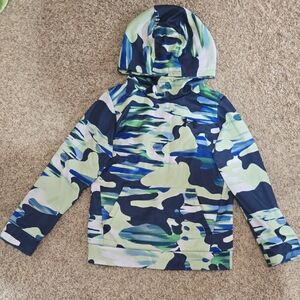 Under Armour Kids Camouflage Hoodie - Blue and Green